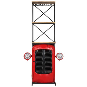Dulap De Vin Design Tractor 49X31X172 Cm Lemn Masiv De Mango