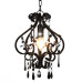 Candelabru Cu Mărgele, Negru, Rotund, E14