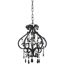 Candelabru Cu Mărgele, Negru, Rotund, E14