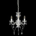 Candelabru Cu Mărgele, Alb, Rotund, 3 Becuri E14