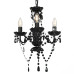 Candelabru Cu Mărgele, Negru, Rotund, 3 Becuri E14