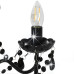 Candelabru Cu Mărgele, Negru, Rotund, 3 Becuri E14