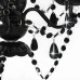 Candelabru Cu Mărgele, Negru, Rotund, 3 Becuri E14