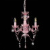 Candelabru Cu Mărgele, Roz, Rotund, 3 Becuri E14