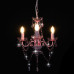 Candelabru Cu Mărgele, Roz, Rotund, 3 Becuri E14