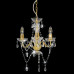 Candelabru Cu Mărgele, Auriu, Rotund, 3 Becuri E14