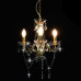 Candelabru Cu Mărgele, Auriu, Rotund, 3 Becuri E14