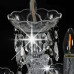 Candelabru Cu Mărgele De Cristal, Argintiu, Rotund, 5 X E14