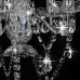 Candelabru Cu Mărgele De Cristal, Argintiu, Rotund, 5 X E14