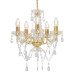 Candelabru Cu Mărgele De Cristal, Auriu, Rotund, 5 X E14
