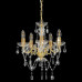 Candelabru Cu Mărgele De Cristal, Auriu, Rotund, 5 X E14