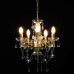 Candelabru Cu Mărgele De Cristal, Auriu, Rotund, 5 X E14