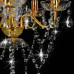 Candelabru Cu Mărgele De Cristal, Auriu, Rotund, 5 X E14