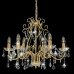 Candelabru Cu Mărgele De Cristal, Auriu, Rotund, 6 X E14
