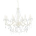 Candelabru Cu Mărgele, Alb, 8 Becuri E14