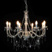 Candelabru Cu Mărgele, Alb, 8 Becuri E14