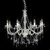 Candelabru Cu Mărgele, Alb, 8 Becuri E14