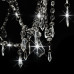 Candelabru Cu Mărgele, Alb, 8 Becuri E14