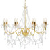 Candelabru Cu Mărgele, Auriu, 8 Becuri E14
