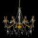Candelabru Cu Mărgele, Auriu, 8 Becuri E14