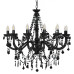 Candelabru Cu Mărgele, Negru, 12 Becuri X E14
