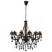 Candelabru Cu Mărgele, Negru, 12 Becuri X E14