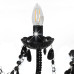 Candelabru Cu Mărgele, Negru, 12 Becuri X E14