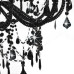 Candelabru Cu Mărgele, Negru, 12 Becuri X E14