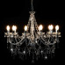 Candelabru Cu Mărgele, Argintiu, 12 Becuri X E14
