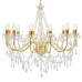 Candelabru Cu Mărgele, Auriu, 12 Becuri E14