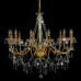 Candelabru Cu Mărgele, Auriu, 12 Becuri E14