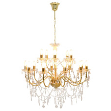 Candelabru Cu 2 Rânduri, Auriu, Becuri 15 X E14