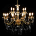 Candelabru Cu 2 Rânduri, Auriu, Becuri 15 X E14