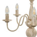 Candelabru Antichizat, Alb, Becuri E14 X 5