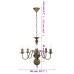 Candelabru Antichizat, Negru, 5 Becuri E14