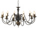 Candelabru Antichizat, Negru, 12 Becuri E14