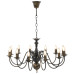 Candelabru Antichizat, Negru, 12 Becuri E14