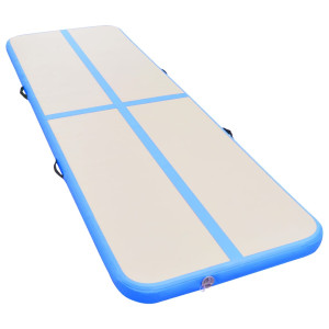 Saltea Gimnastică Gonflabilă Cu Pompă Albastru 600X100X10Cm Pvc