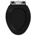 Capac Wc Cu Închidere Silențioasă, Eliberare Rapidă, Negru
