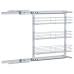 Coș Sârmă Bucătărie Retractabil 3 Raft Argintiu 47X15,5X55,5 Cm