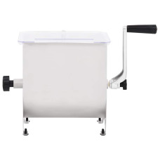 Malaxor De Carne Manual Cu Capac, Argintiu, Oțel Inoxidabil