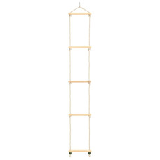 Scară Din Frânghie Pentru Copii, 30X168 Cm, Lemn Masiv Și Pe