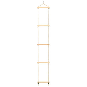 Scară Din Frânghie Pentru Copii, 30X168 Cm, Lemn Masiv Și Pe