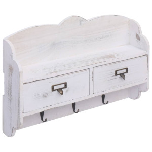 Cuier De Perete, Alb, 50 X 10 X 34 Cm, Lemn