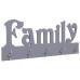 Cuier De Perete Family, Gri, 74 X 29,5 Cm