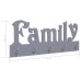 Cuier De Perete Family, Gri, 74 X 29,5 Cm