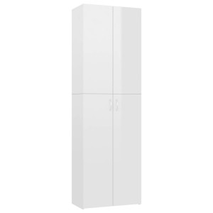 Dulap De Birou, Alb Extralucios, 60X32X190 Cm, Lemn Prelucrat