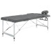 Masă De Masaj Cu 3 Zone, Cadru Aluminiu, Antracit, 186 X 68 Cm