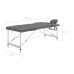 Masă De Masaj Cu 3 Zone, Cadru Aluminiu, Antracit, 186 X 68 Cm
