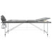 Masă De Masaj Cu 3 Zone, Cadru Aluminiu, Antracit, 186 X 68 Cm